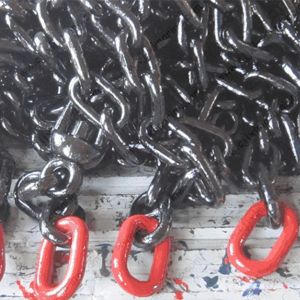 Quality 16mm-136mm Black Paint Mooring Chain for sale