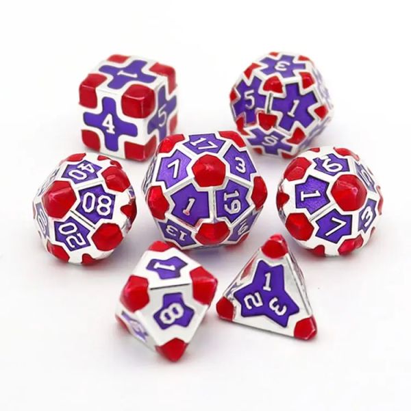 CE Precision RPG Polyhedron Dice Set OEM Nontoxic Bulk Alloy Material KTV Bar