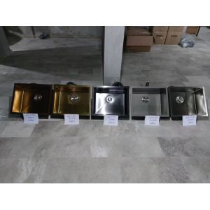 Handmade Undermount Coloured Stainless Steel Single Bowl Sink Stylish And