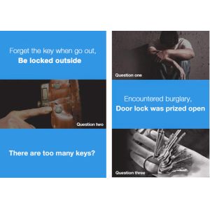 Zink Alloy Automatic Fingerprint Lock OLED Screen Mobile APP Control