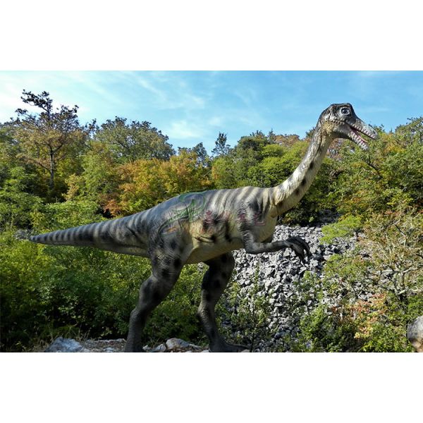 Life Size Realistic Animatronic Customized Gallimimus Dinosaur Yard Statue