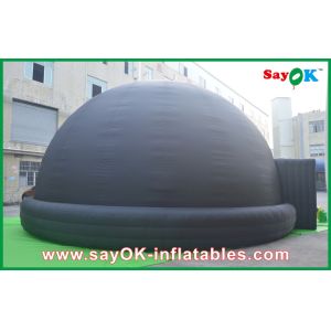 Black Capacity 60 Persons Inflatable Planetarium Dome Tent With Logo