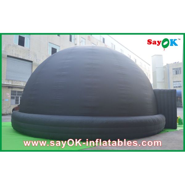 Black Capacity 60 Persons Inflatable Planetarium Dome Tent With Logo