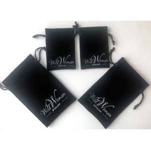 RoHS Custom Velvet Drawstring Bags , SGS printed Drawstring Jewelry Pouches