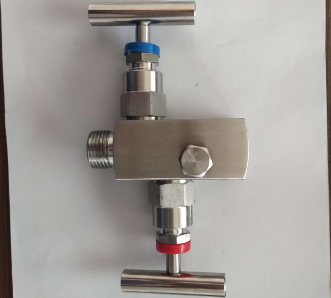 316SS Flow Transmitter Manifold 6000 PSIG 2 Way Manifold For Pressure Transmitter