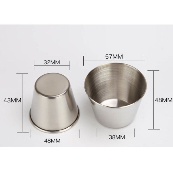 Stainless Steel Carry On Portable Wine Cup , Low Medium 45 Ml Wine Cup