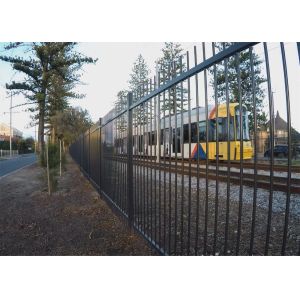 Brisbane Tubular Steel Garrison Fencing Panels Supplier Interpon black powder