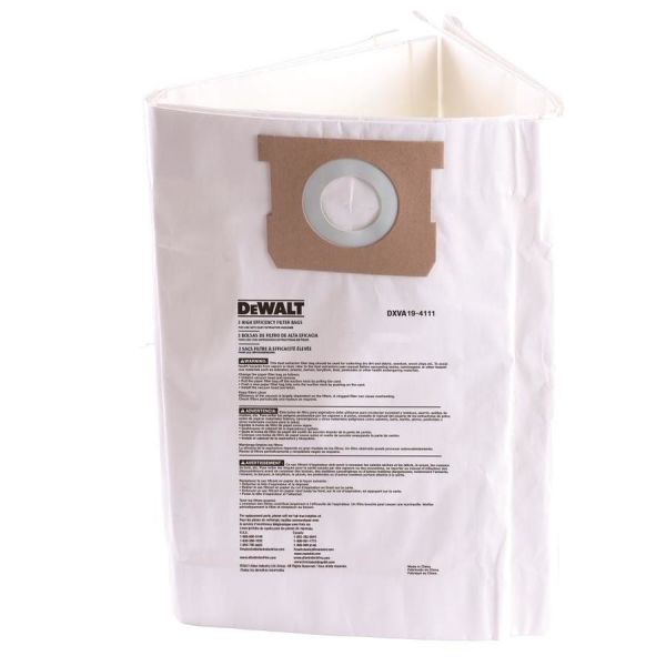 Buy Wet Dry Vac Accessories Filter Bag for 6-10 Gallon High Efficiency Dewalt at wholesale prices