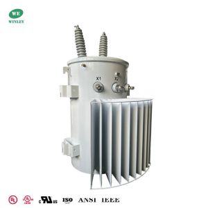China 250kva Single Phase Pole Mounted Transformer 304 SS Tank 22860Grdy To 480V oil immersed Power Distribution Transformer on sale