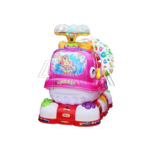 Cute Whale Pink Train Kiddie Ride Machines With Time Controller