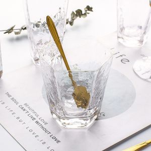 Cadmium Free 250ml Clear Crystal Hexagon Glass Cups