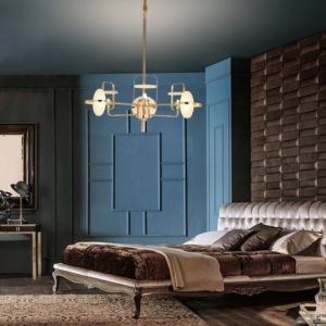 Geometric G9 Light Source Postmodern Pendant Light Gold Copper Hardware Plating