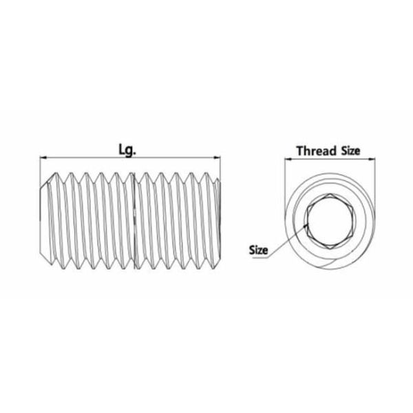 Non Marring 304 Stainless Steel Set Screws M16 ROHS 2-35mm For Industry Machine