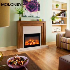 750mm 30inch Wood Mantel Fireplace Glass 3D Charming Flame Smart