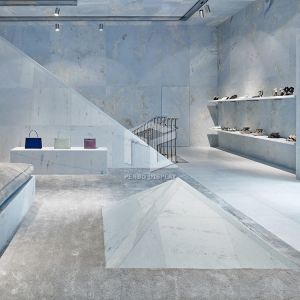 Electroplates Clothing Shop Display Furniture Garment Display Racks