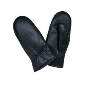 Genuine Winter Leather Mitten Gloves Thick Shearling Wool Lined Mittens
