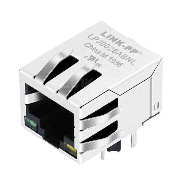 Buy Pulse JX0026D21BNL Compatible LINK-PP LPJ0026ABNL 10/100 Base-T Tab Down Green/Yellow Led 1 Port PCB Mount RJ45 Connector Socket at wholesale prices