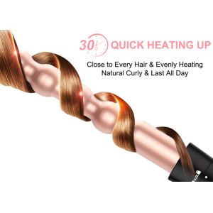 PTC Heater Titanium Interchangeable Curling Iron Set Adjustable Temperature