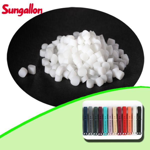 White Opaque 90A TPE Plastic Material Easy To Colouring For Overmolding