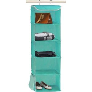 SIMPLE HOUSEWARE 5 SHELVES HANGING CLOSET ORGANIZER, GRAY