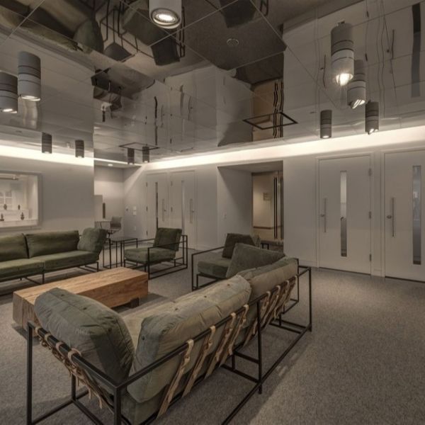 Buy Good Reflection Metal Ceiling Tiles 0.9mm Square Beveled Edge at wholesale prices