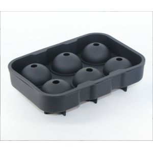 Silicone 6 Hole Round Ice Cube Mold for Sustainable and Versatile Ice Cream