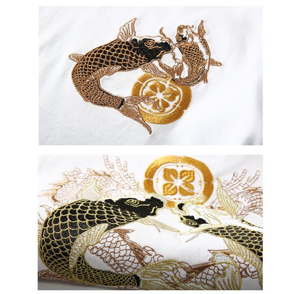OEM Available Mens Trendy T Shirts With Chinese Style Embroidered Pattern