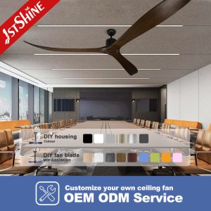 100 Inch Big Ceiling Fan With Remote Control 3 Solid Wood Blade DC Motor