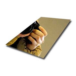 Champagne Gold Mirror Polished Stainless Steel Sheet