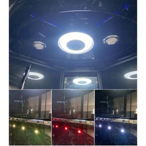 Bathroom Aluminum Frame Tempered Glass Black Steam Shower Enclosure Room