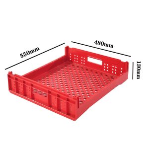 Injection Bread Crate Mesh Nestable Crate Plastic Storage Moving Stackable