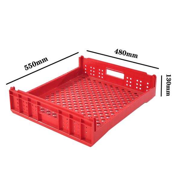 Injection Bread Crate Mesh Nestable Crate Plastic Storage Moving Stackable