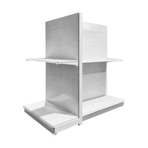 Quality Double-Sided Metal Gondola Shelving for Supermarkets for sale