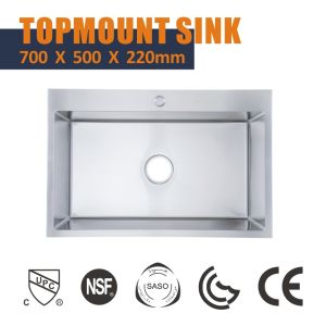 Quality 70x50 16 Gauge Undermount Stainless Steel Kitchen Sink for sale