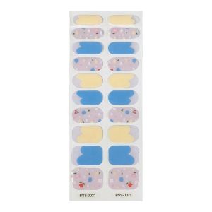 New Product Innovative Rhinestone Custom Product Flowers Gel Nail Wraps Printing