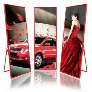 Full Color HD LED Poster Display / Free Standing Poster Display For Indoor