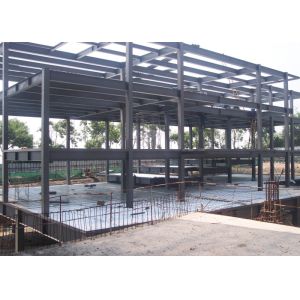 Prefabricated Light Steel Structure Construction Middle Grey With Alkyd Primer