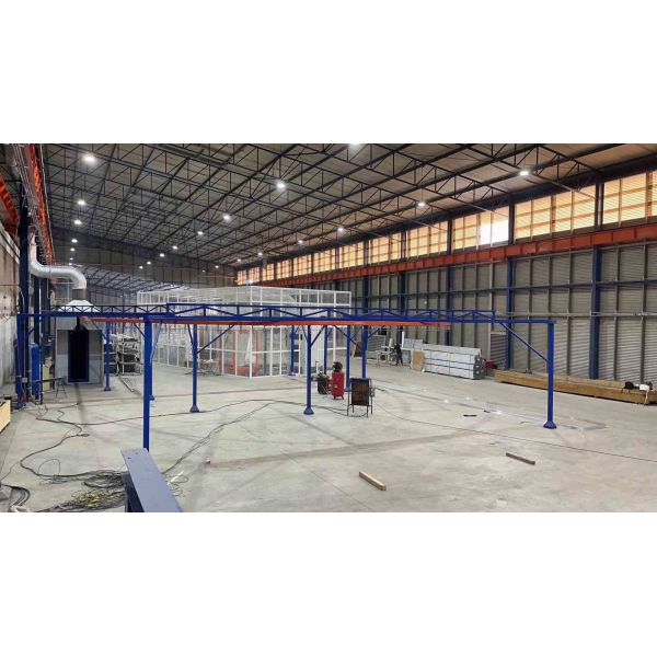 CE Certification Vertical Powder Coating Line Of Aluminium Alloy Profile