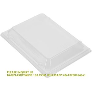 20 Oz Short Flare Wooden Containers - Containers Sold Separately, Clear Plastic