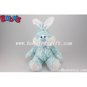 10"Blue Stuffed Rabbit Animal With Blue Ribbon