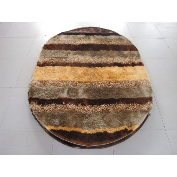 Buy Oval Polyester Shaggy Mixed Shaggy Carpet Stripe Shaggy Rug at wholesale prices