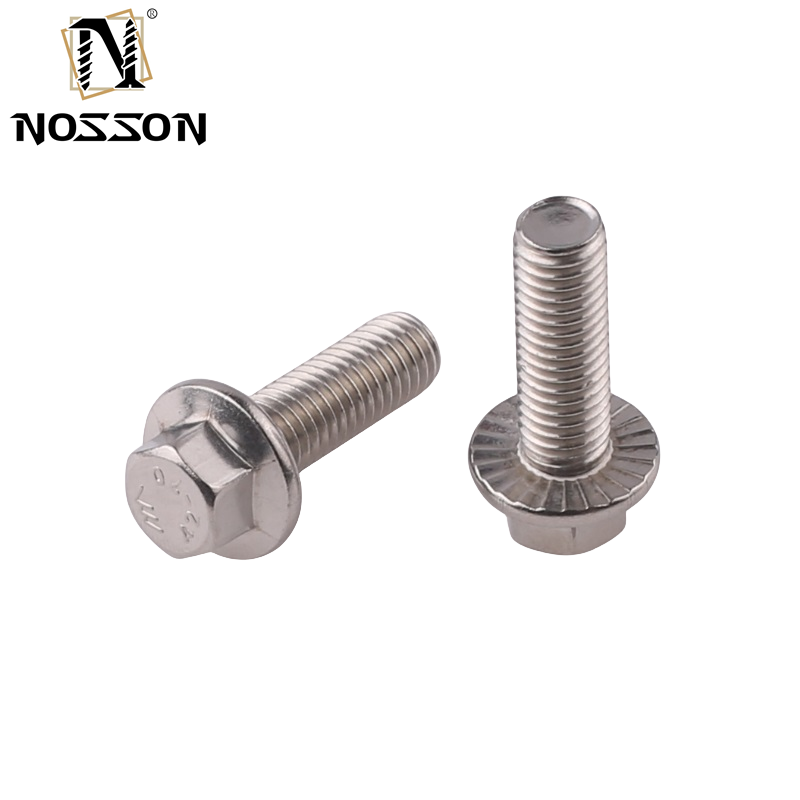 Black Oxide SCM 435 Alloy Steel Grade 5 UNC Hex Head Serrated Flange Bolt with DIN Standard Grade A2-70/A4-80/304/316