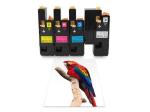 Multicolor DELL E525W Generic Replacement Printer Cartridges 1400 Pages Yield