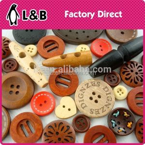 wood button