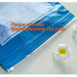 high quality a4 plastic PP poly envelope zipper lock file folder bag with front