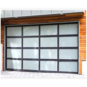 Modern Aluminum Alloy Roll Up Frosted Glass Water Tightness Class 3 Transparent