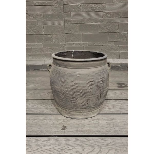 Buy Texture Surface Frost Resistant Fiberclay Planter For Modern Outdoor Decor at wholesale prices