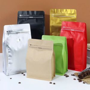 Silver 340G 454G 1000G Compound Material Plastic Coffee Packaging Bag