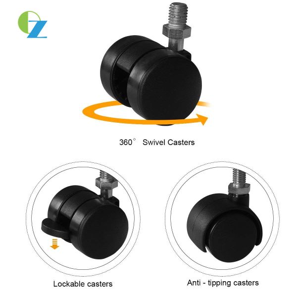Office Steel Mobile Pedestal Cabinet With 3 Drawer Goose Neck Handle