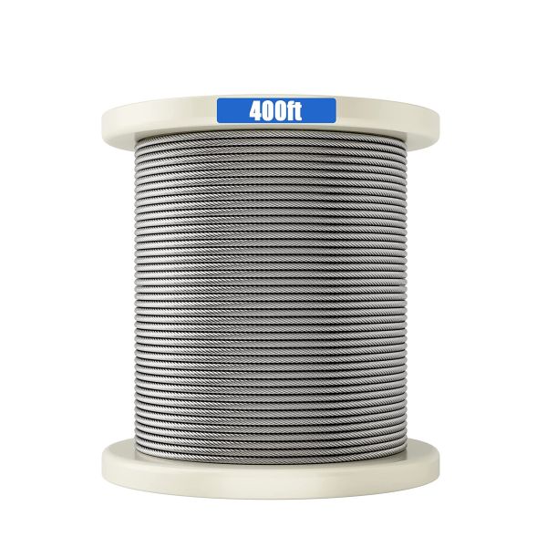 Buy 400FT Multifunction Cord for Deck Guides Non-Alloy 316 Stainless Steel Cable 7x7 1/8 inch at wholesale prices
